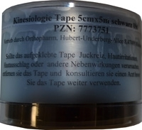 KINESIOLOGIE Tape 5 cmx5 m schwarz