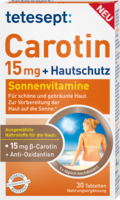 TETESEPT Carotin 15 mg+Hautschutz Filmtabletten